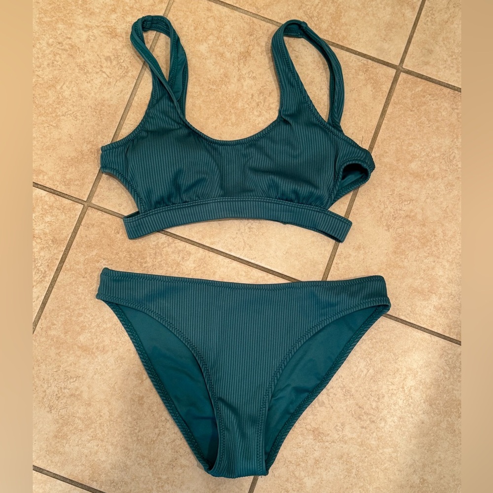 Emerald green bathing suit!